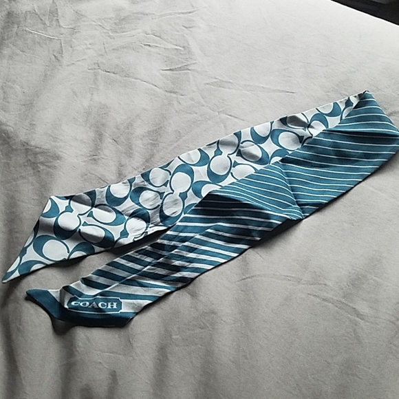 Coach silk tie - head band or accent for purse